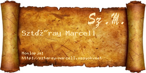 Sztáray Marcell névjegykártya