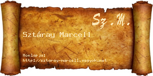 Sztáray Marcell névjegykártya